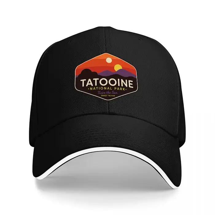 Casquette de baseball du parc national de Tatooine avec motif coucher de soleil dans le désert