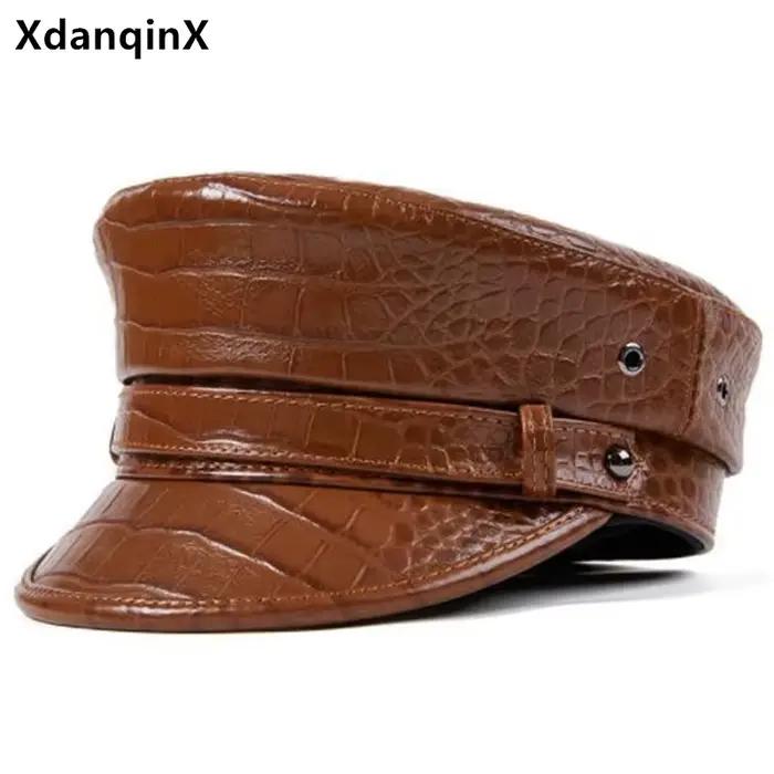 Chapeau en cuir naturel