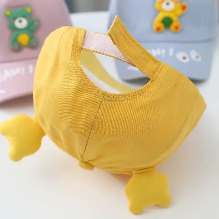 Casquette de dessin animé pour bébé unisexe avec visière réglable pour garçon et fille, adaptée aux saisons de printemps, été, automne et hiver, pour enfants de 2 à 6 ans
