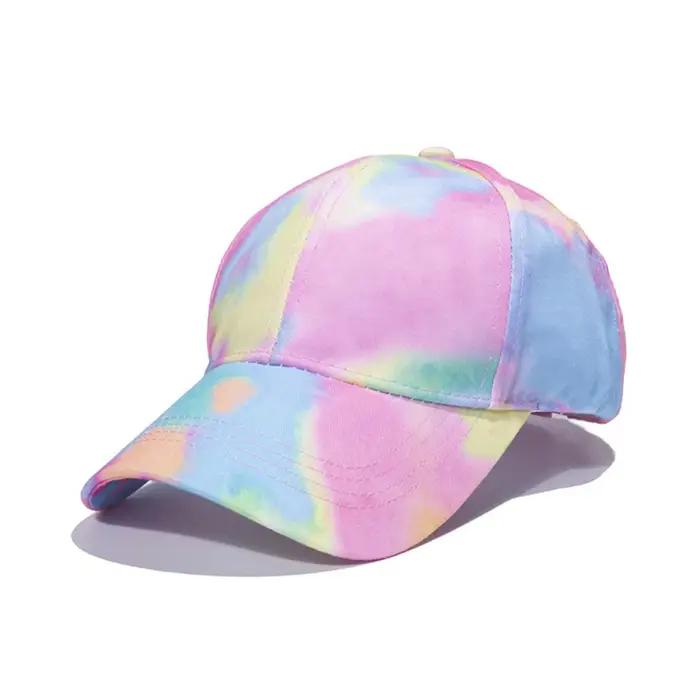 Chapeau de baseball à motifs imprimés en tissu teinté