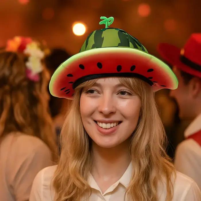 Chapeau de soleil unisexe en forme de pastèque