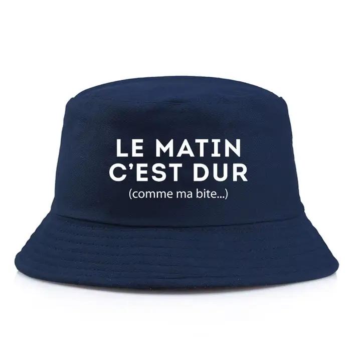 Adulte réversible Bob Le Matin C'est Dur Comme Ma morsure imprimé seau chapeau unisexe Hip Hop drôle été Streetwear soleil pêcheur casquette