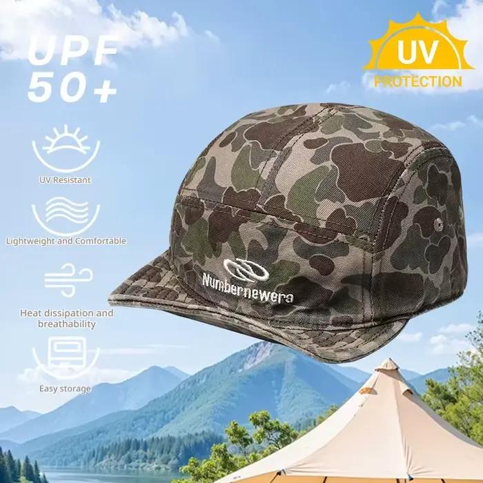 Casquette 5 panneaux camouflage à visière courte
