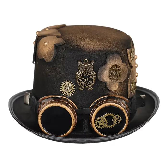 Chapeaux Steampunk avec Lunettes pour Hommes et Femmes