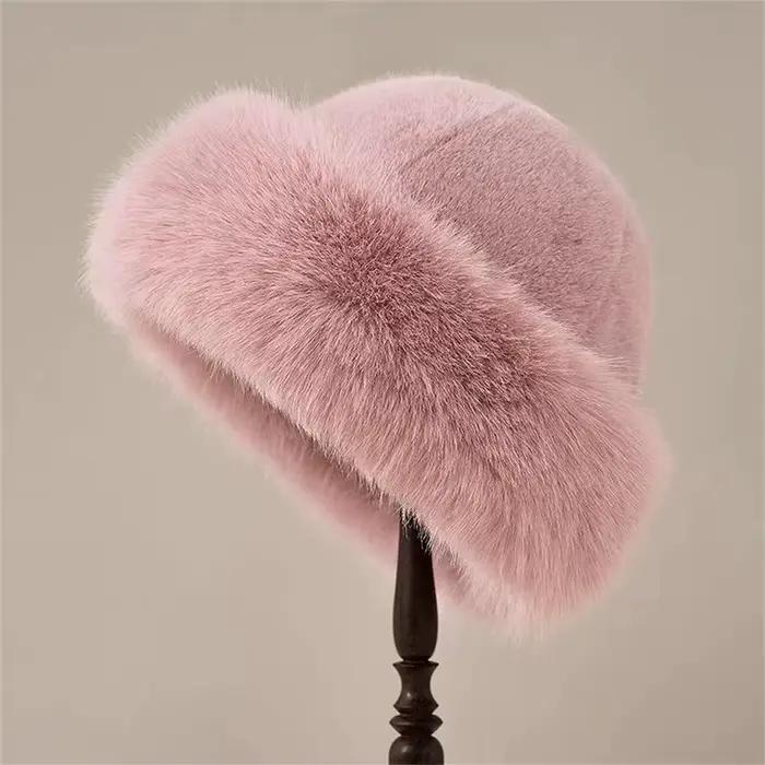Chapeau de mode coréenne pour femmes hiver épais chaud Imitation fourrure