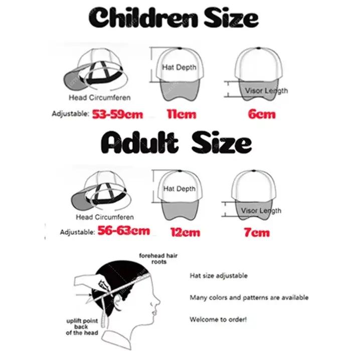 Casquettes de baseball réglables pour adultes et enfants