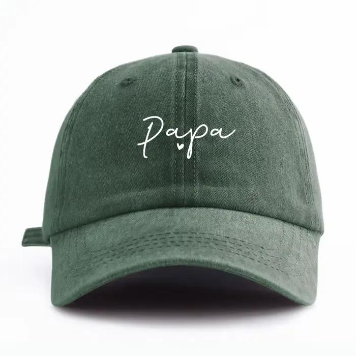 Casquette de baseball PAPA délavée, rétro et décontractée, réglable, protection solaire, pour homme et femme, usages quotidiens et occasions spéciales
