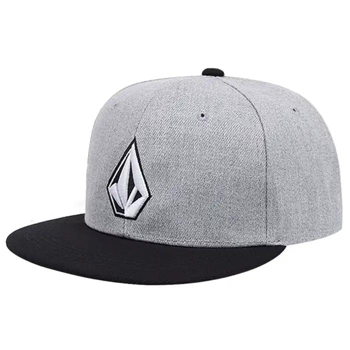 2025 Simple nouveau chapeau à bords plats avec diamant broderie rue Pop Hip Hop