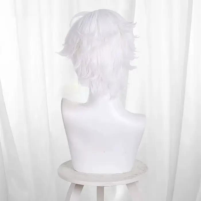 Perruque courte blanche Tongari Boushi No Atelier pour cosplay anime sorcière Halloween jeu de rôle femmes hommes occasions spéciales