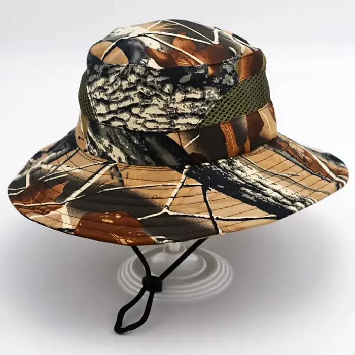 Nouveau chapeau de pêche en forme de seau respirant et anti-uv pour homme activités plein air et occasions spéciales