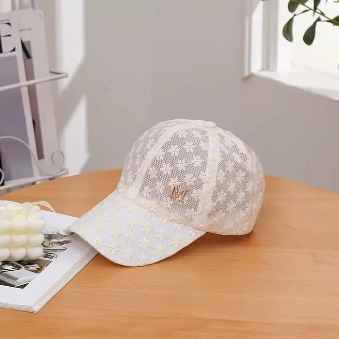 Nouvelle Casquette de Baseball Imprimée Femme Style Sport Motif Fleur Polyester Respirante Printemps Eté Occasions Spéciales