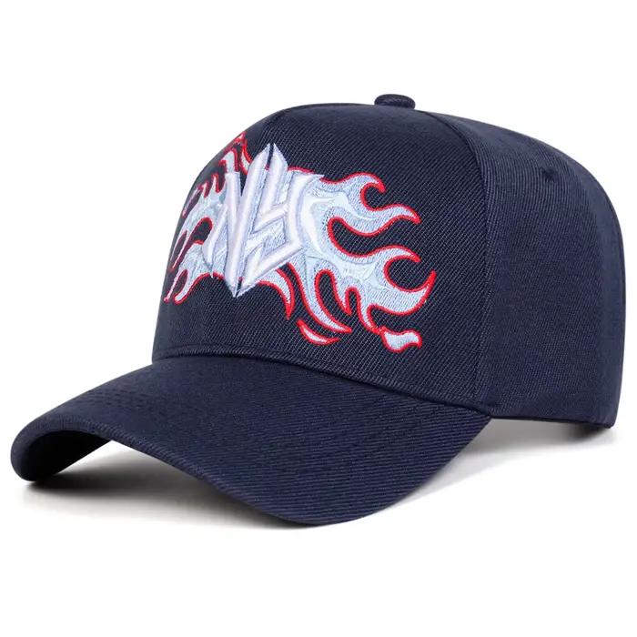 Casquettes de baseball unisexes avec broderie NY Flame