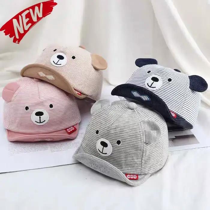 Chapeau de soleil ours mignon en coton doux