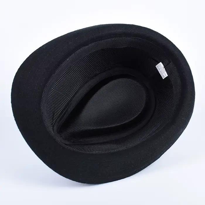 Chapeau Fedora Classique en Coton Polyester Noire pour Hommes Occasions Détendues Printemps Automne