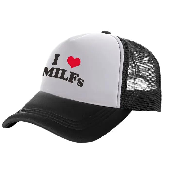 J'aime les MILFS casquettes de camionneur hommes drôle Humor chapeau casquette de Baseball Cool été unisexe maille Net