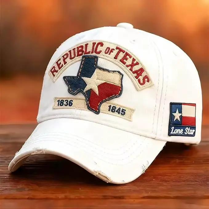 Casquette de baseball populaire avec logo du Texas en coton ajustable pour homme et femme, résistante à l'eau, pour quatre saisons, activités en plein air et occasions spéciales
