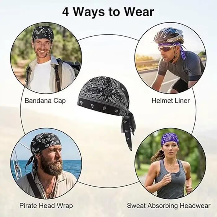 Chapeau Turban Rafraîchissant Paisley pour Activités de Plein Air