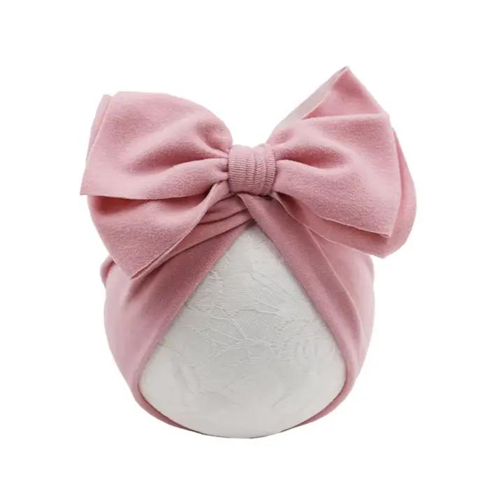 Bébé chapeau filles arcs Turban chapeaux infantile photographie accessoires coton enfants Beanie
