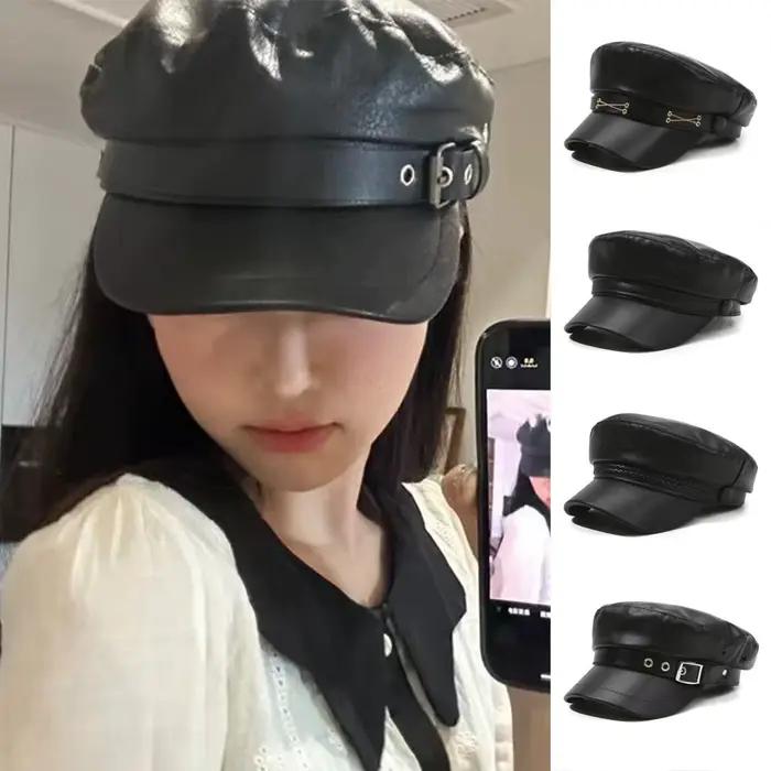 Chapeau en cuir style britannique 2026