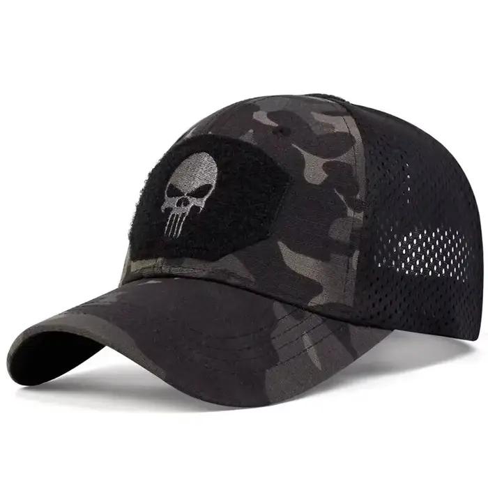 Casquette d'entraînement militaire à carreaux de camouflage protection solaire chapeau de baseball pour hommes sports de plein air printemps été