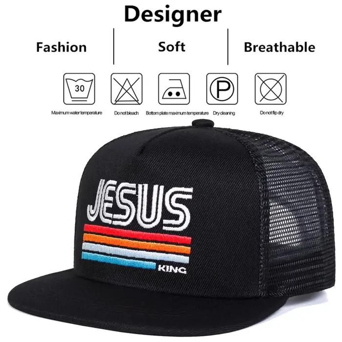 Casquettes de baseball unisexes brodées avec le mot JESUS