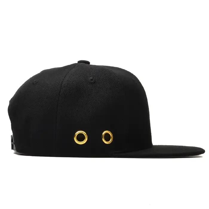 Hip Hop solide noir Snapbacks pour hommes femmes soleil extérieur Snapback chapeaux taille réglable 56-60 cm