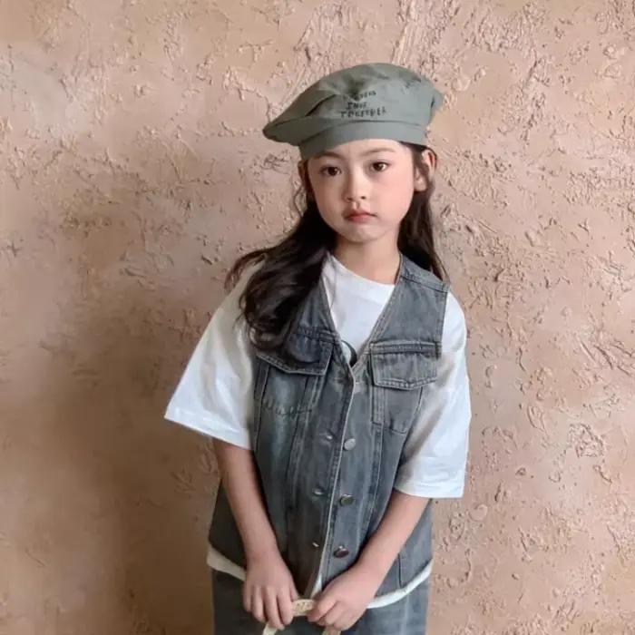 Casquette marine pour enfants – Chapeau unisexe à séchage rapide avec lettres minimalistes et élégantes