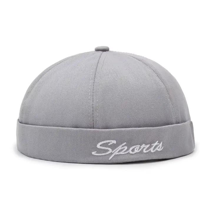 Chapeau hip-hop en peau de melon sans bords pour hommes