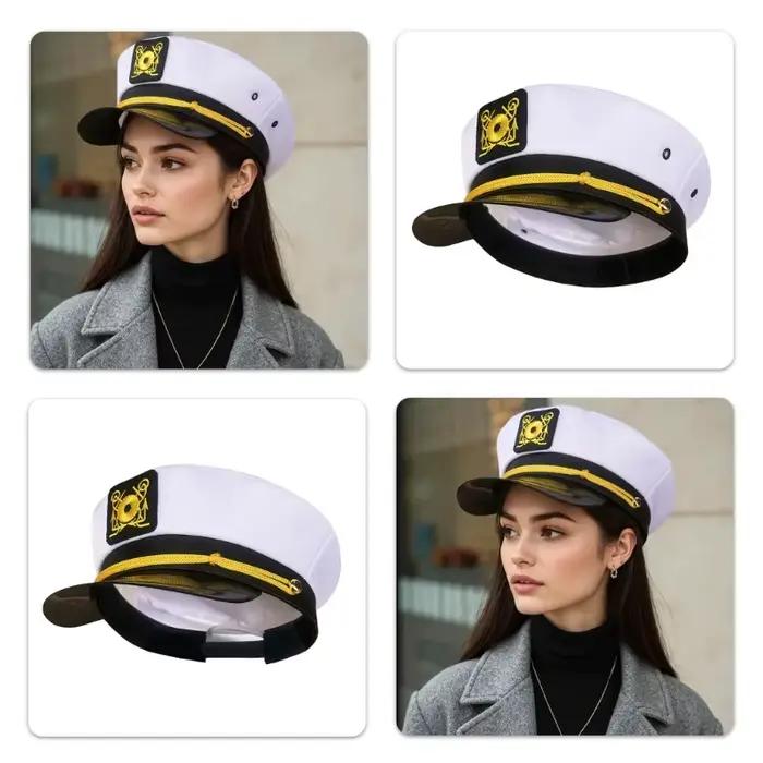 Chapeau capitaine pour fête marins, chapeau marin scène, jeu rôle, mascarades