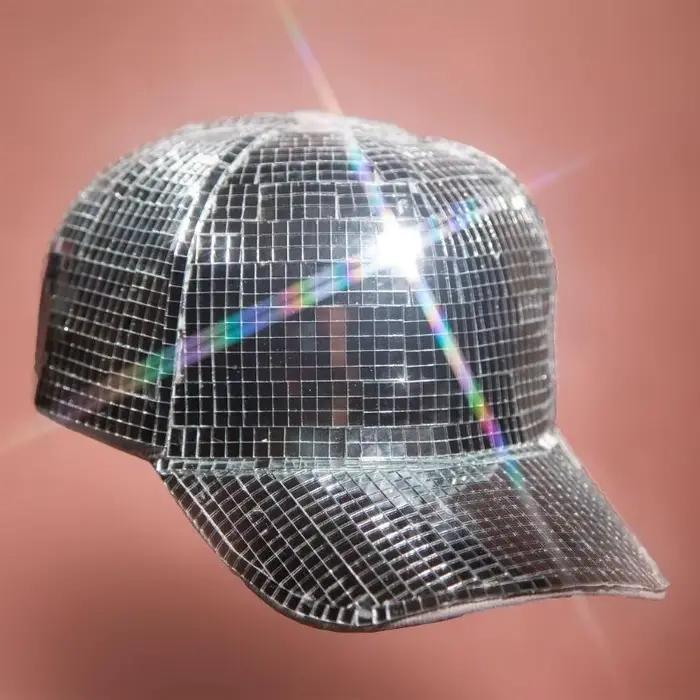 39bd miroir brillant miroir seau chapeau fête club club scénario