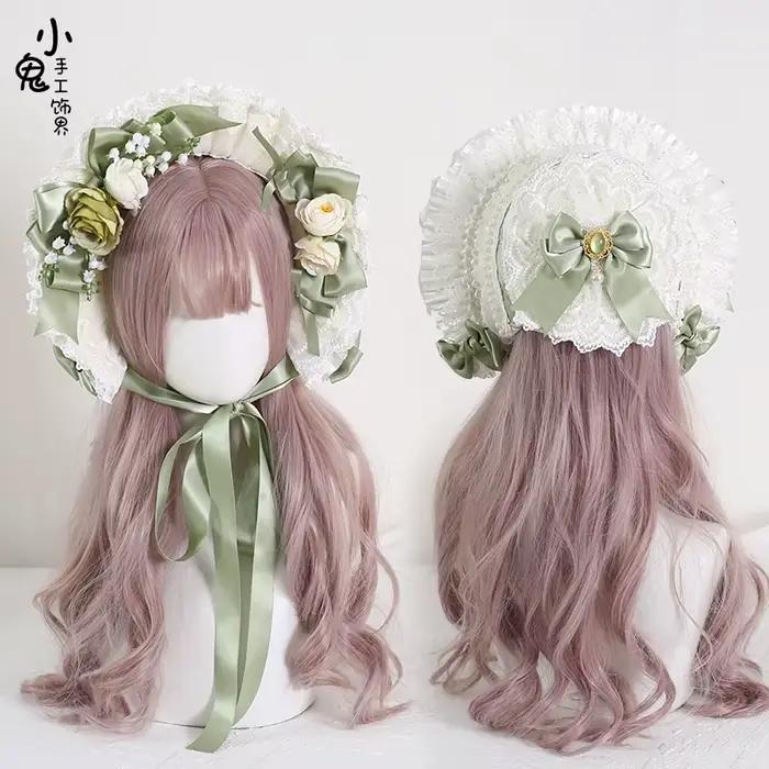 Chapeau de paille en forme d'orchidées, chapeau plat en dentelle avec nœud