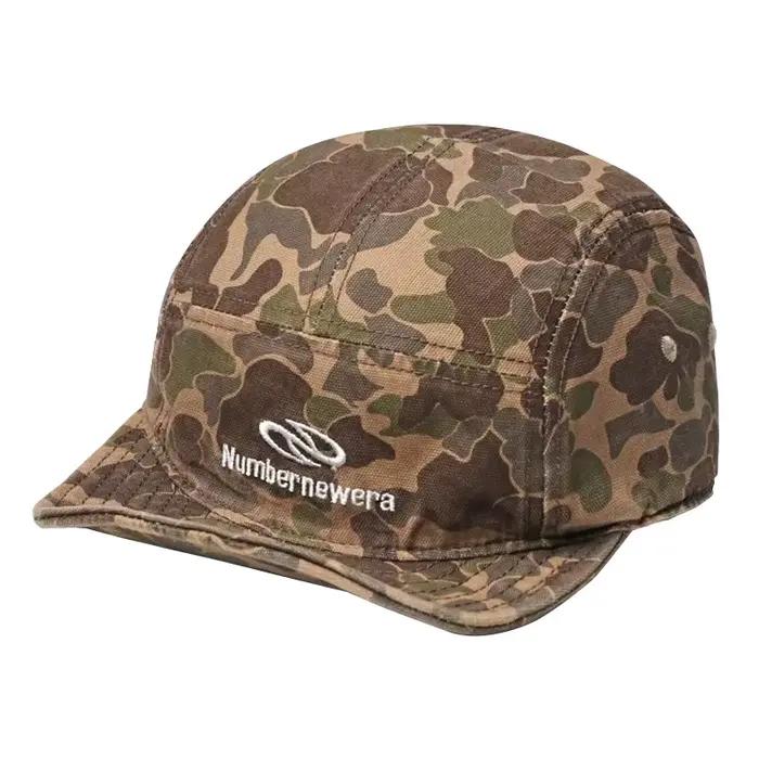 Casquette 5 panneaux camouflage à visière courte