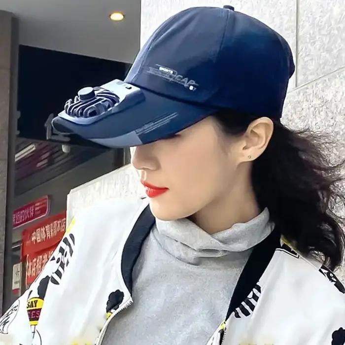 Casquette avec ventilateur été USB charge
