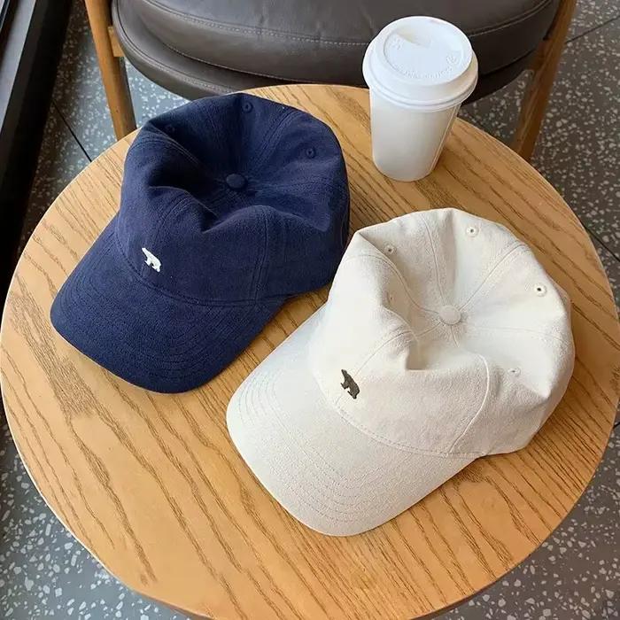 Casquette de Baseball brodée d'ours polaire de dessin animé pour femmes et hommes