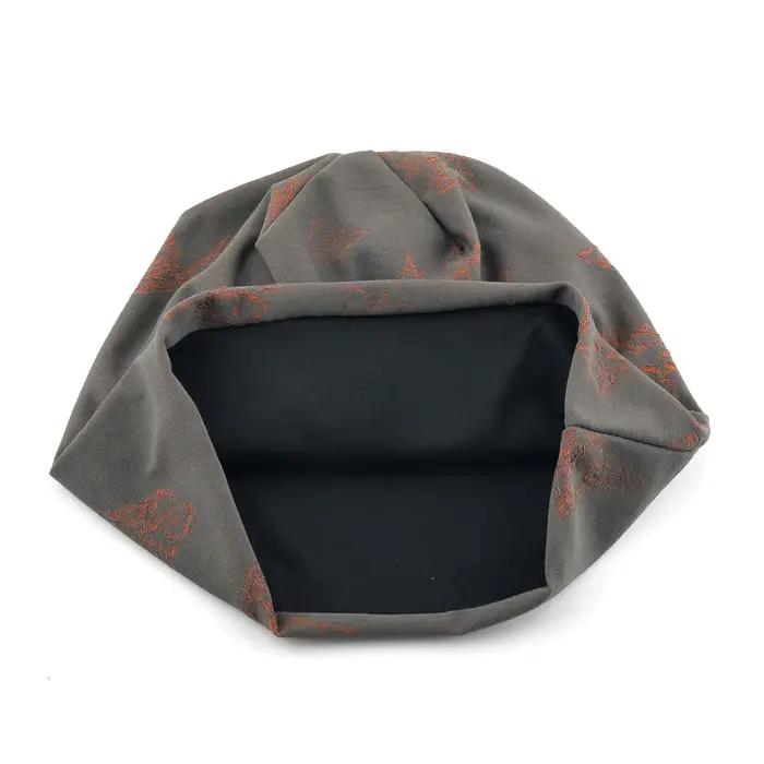 Bonnet en tricot transparent bicolore pour femmes