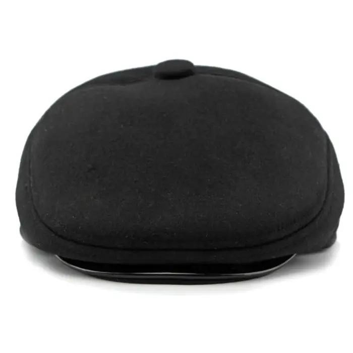 Béret en laine à 5 panneaux avec oreillettes pour hommes