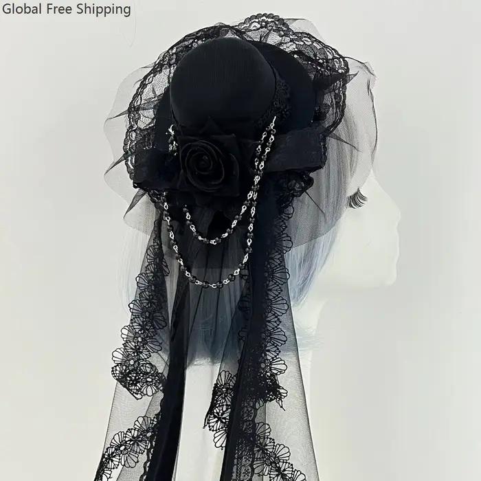 Mini chapeau gothique en forme de Rose