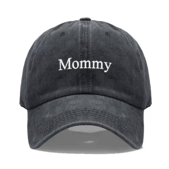 Casquette de baseball tendance brodée avec les inscriptions « Daddy & Mommy »