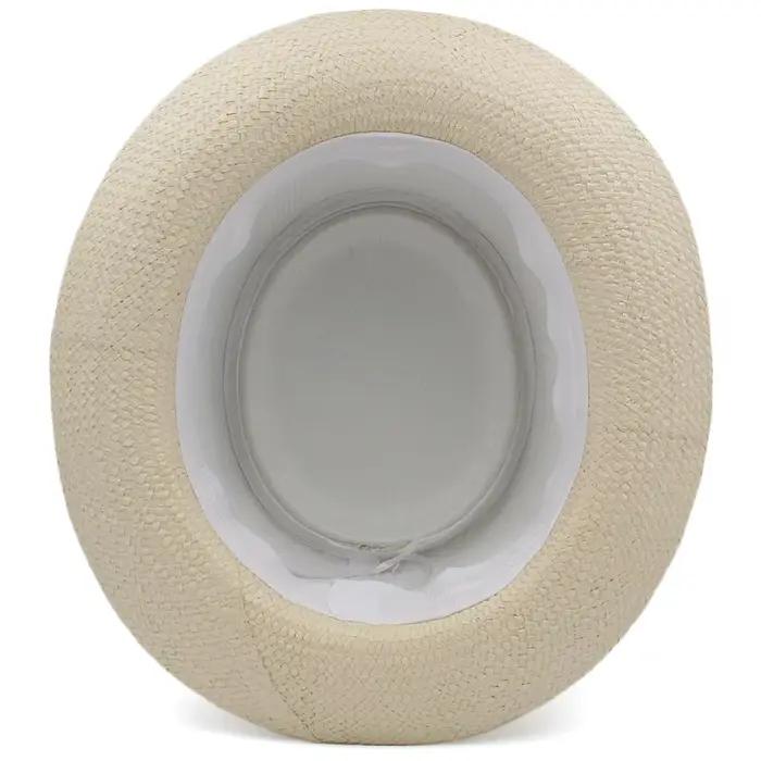 Lager taille réglable US 7 1/2-7 5/8 UK L-XL hommes femmes paille tarte de porc chapeaux été chapeau de soleil casquette de plaisancier marin Sombrero plage Fedora
