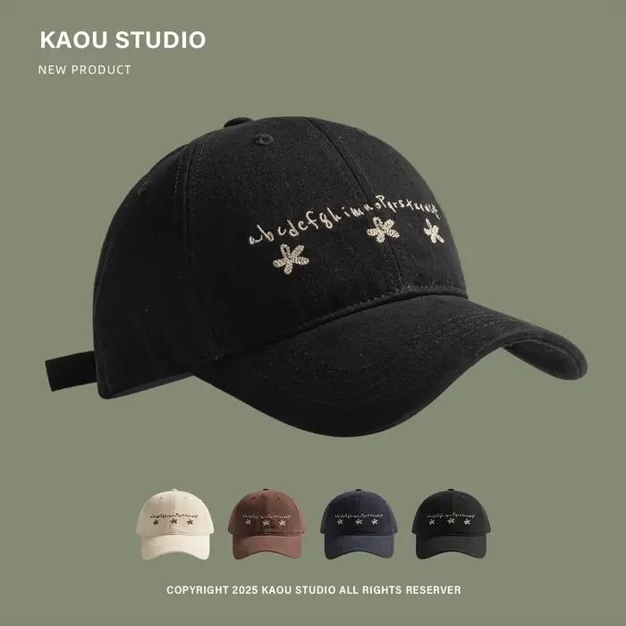 Casquette de Baseball brodée de fleurs coréennes pour femmes