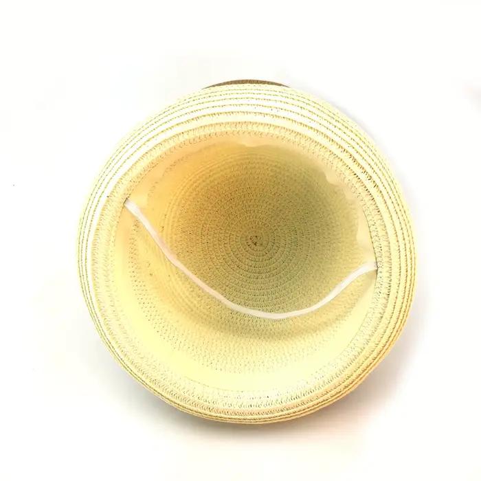 Chapeau d'été en paille pour enfants style panaméen avec nœud papillon pour garçons et filles activités de plein air plage et sorties familiales