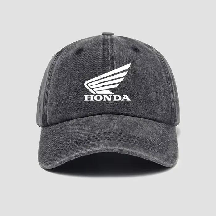 Casquette de baseball personnalisée avec logo de course moto Honda Sunshade pour hommes et femmes