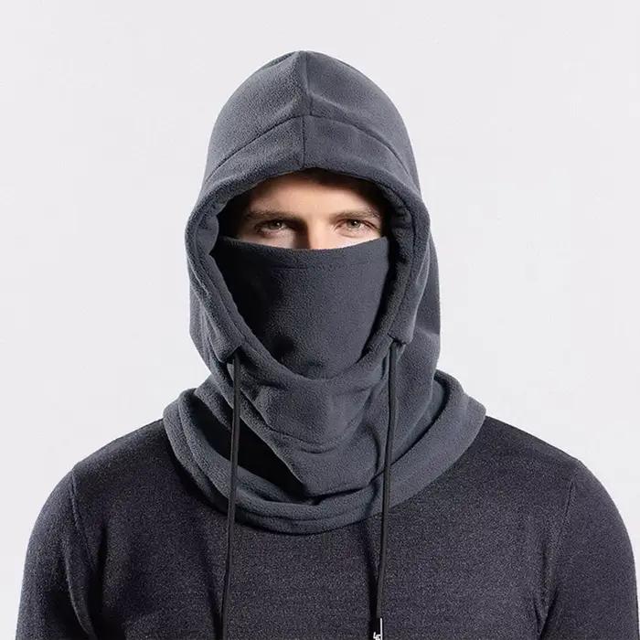 Mode hiver casquette chaude pour hommes femmes polaire cagoule chapeau couvre-tête cou