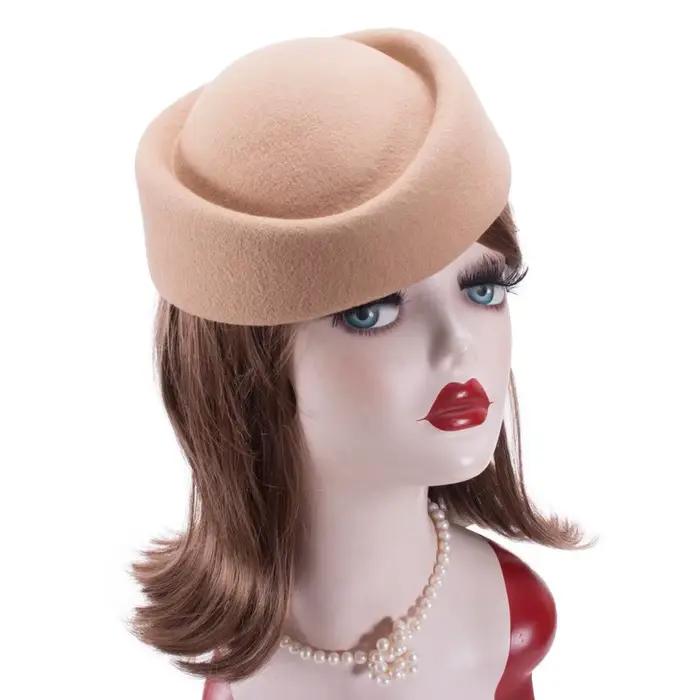 Béret en feutre de laine pour femme style sport élégant multi-saisons extérieur occasions spéciales mariage soirée gala