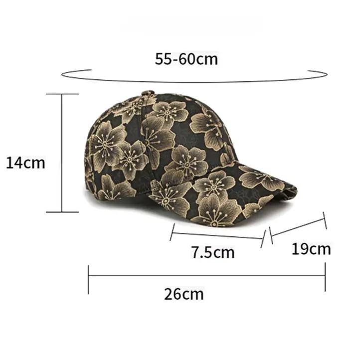 Casquette de baseball FS vintage style ethnique pour femme