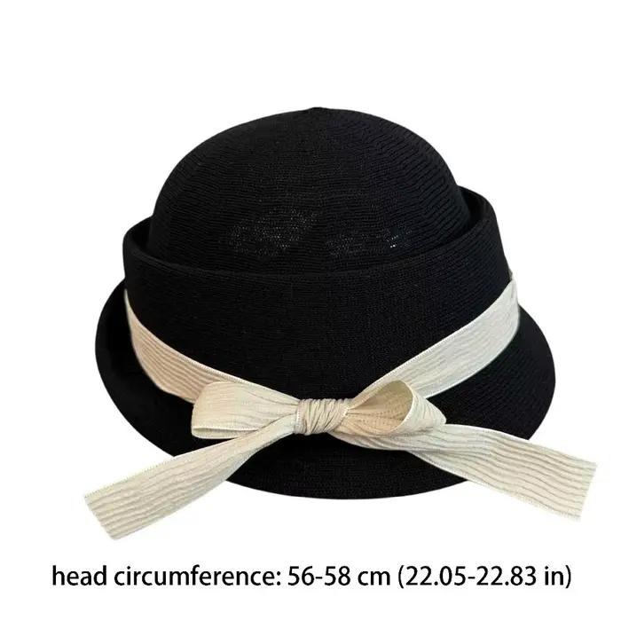 Chapeau Bob Élégant pour Femme avec Nœud Papillon