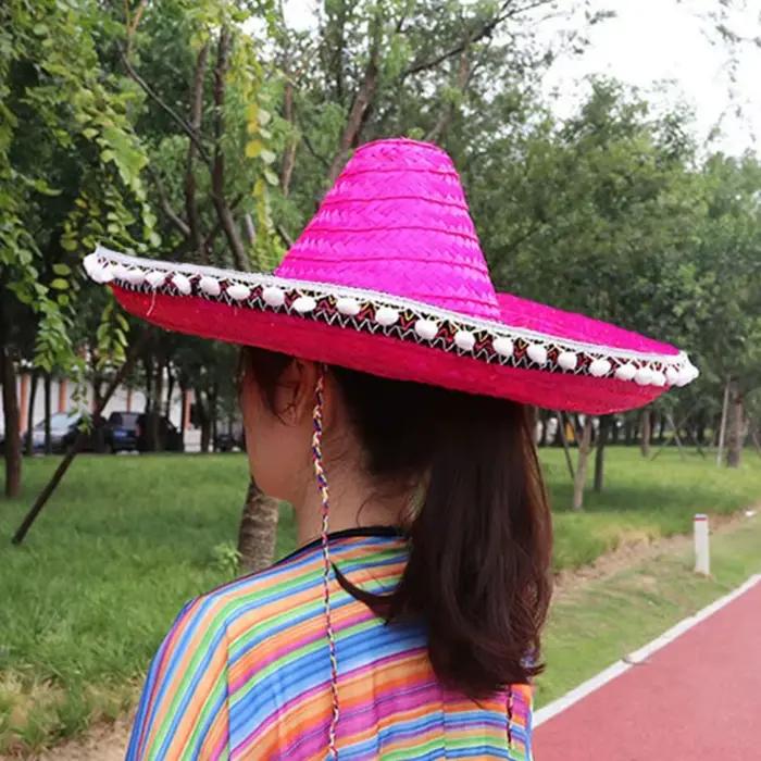 Chapeau de fête mexicain coloré à large bord