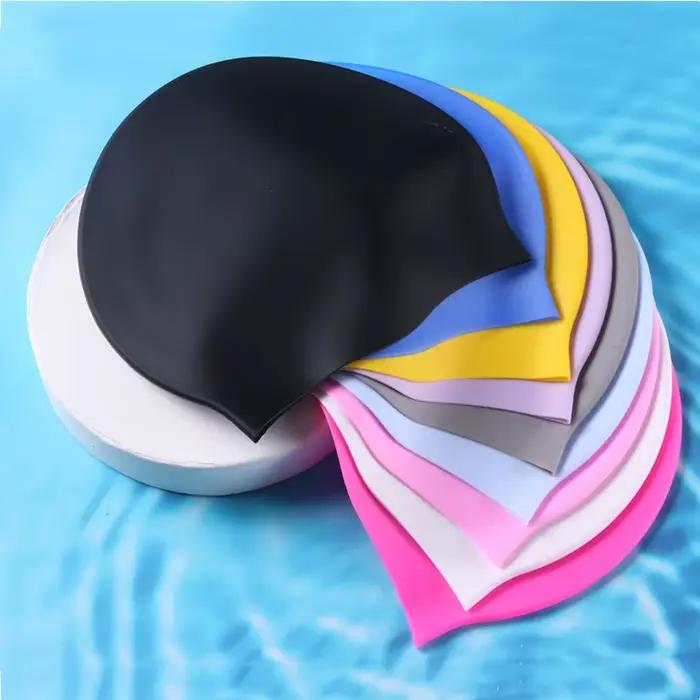 Bonnet de natation en silicone pour hommes et femmes