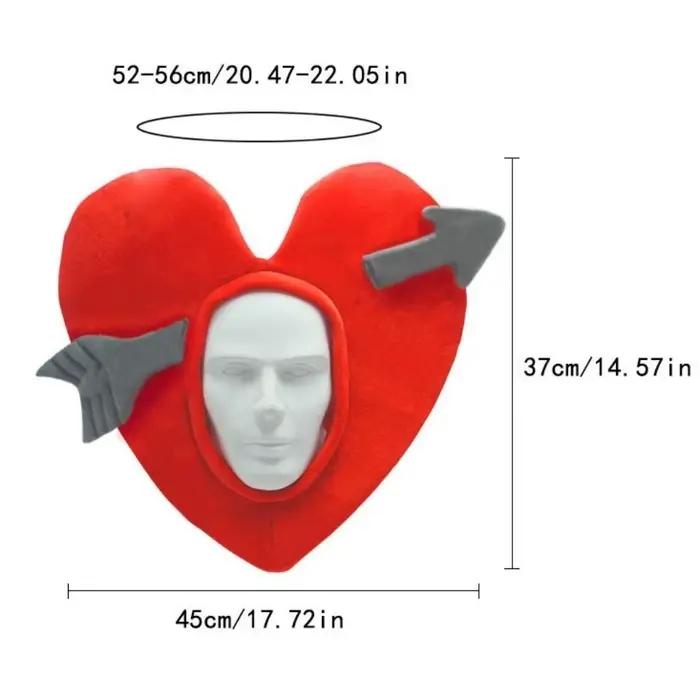 Chapeau de cœur rouge amusant pour la Saint-Valentin