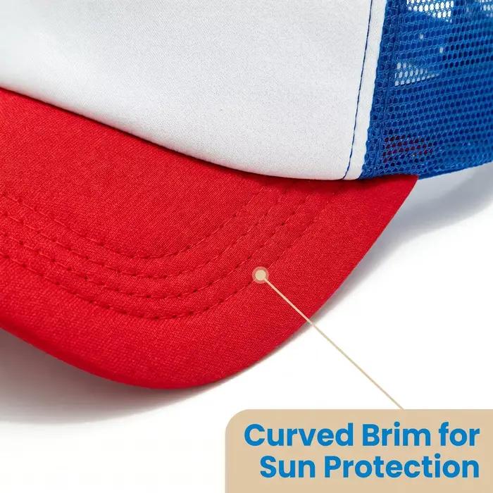 Casquette de baseball respirante en polyester avec logo vintage Cheval Roi, broderie factice, couleur contrastante, style camionneur, protection solaire pour homme et femme, idéale pour les activités extérieures et les occasions spéciales